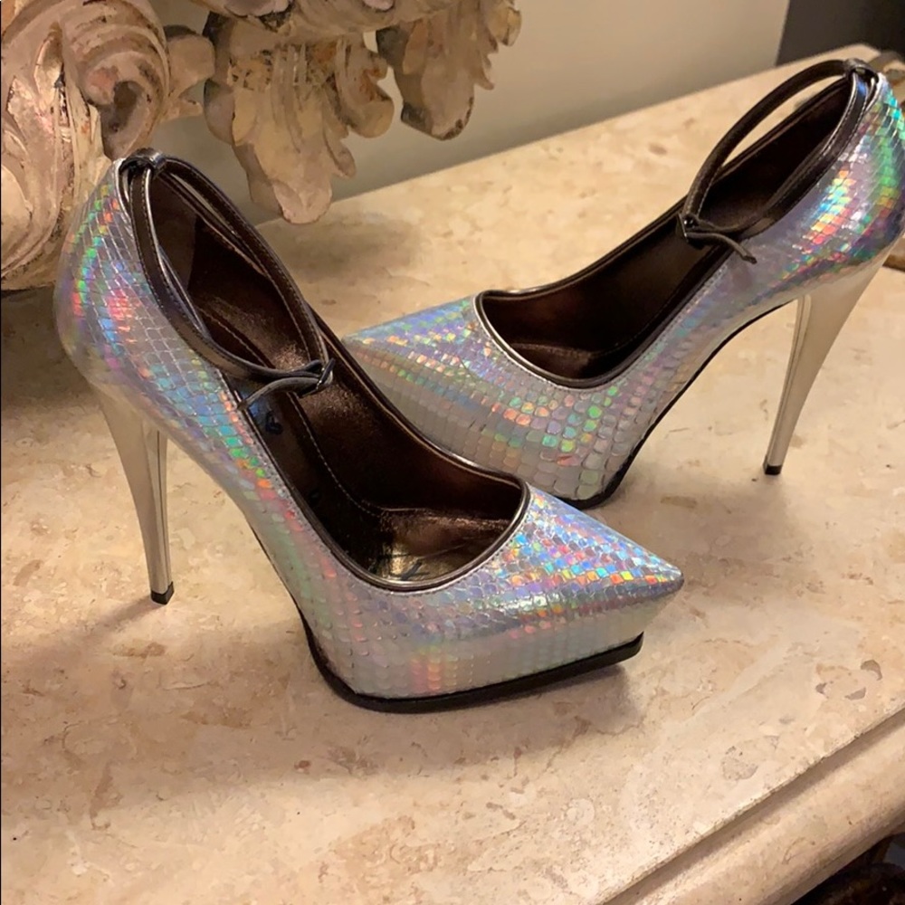 Lanvin 2013 Ete’ Snakeskin Iridescent Heels